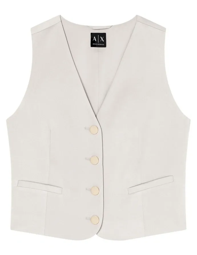 Armani Exchange Salt Lake Waistcoat in Sand