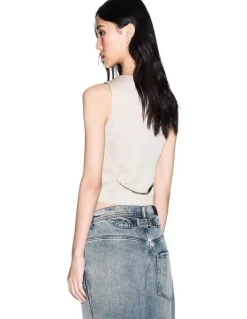 Armani Exchange Salt Lake Waistcoat in Sand