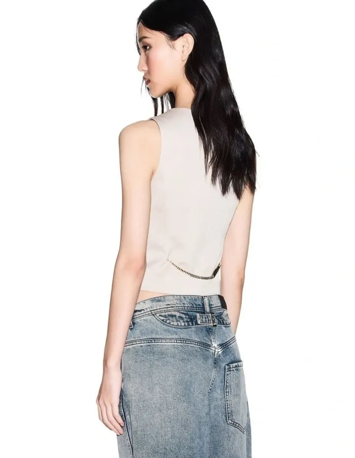 Armani Exchange Salt Lake Waistcoat in Sand