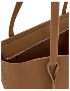 Armani Exchange Silvye Shopping Tote Bag in Mineral/Ramie