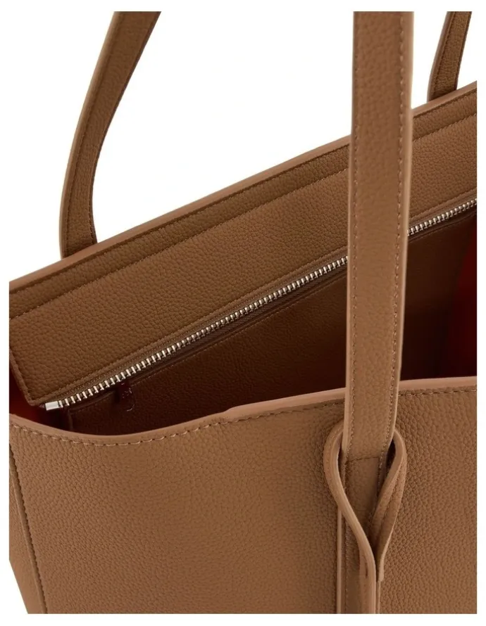 Armani Exchange Silvye Shopping Tote Bag in Mineral/Ramie