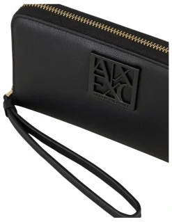 Armani Exchange Susy Zip Around Wallet in Black