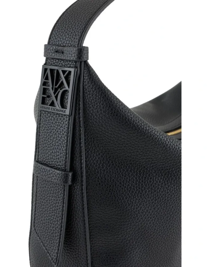 Armani Susie Soft Medium Shoulder Bag in Black