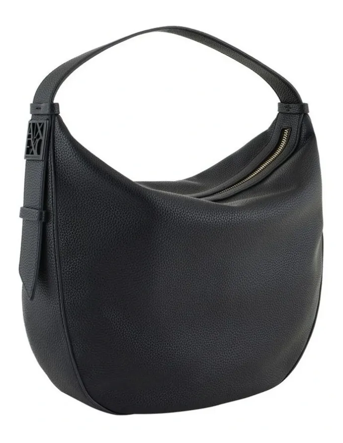 Armani Susie Soft Medium Shoulder Bag in Black