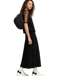 Armani Susie Soft Medium Shoulder Bag in Black