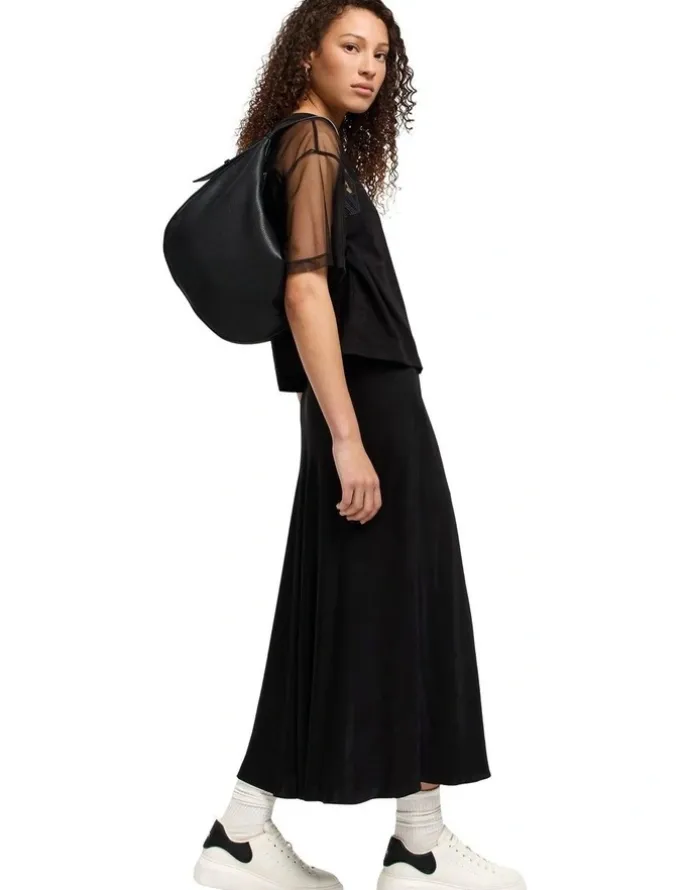 Armani Susie Soft Medium Shoulder Bag in Black