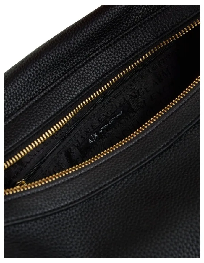 Armani Susie Soft Medium Shoulder Bag in Black