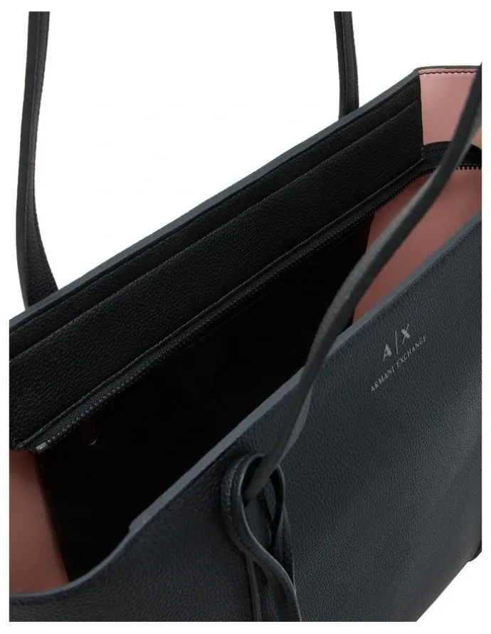 Armani Sylvie Shopper Tote Bag in Black