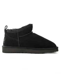 Aus Wooli Ugg Airlie Ultra Mini Boots in Black