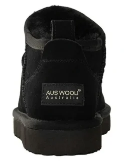 Aus Wooli Ugg Airlie Ultra Mini Boots in Black