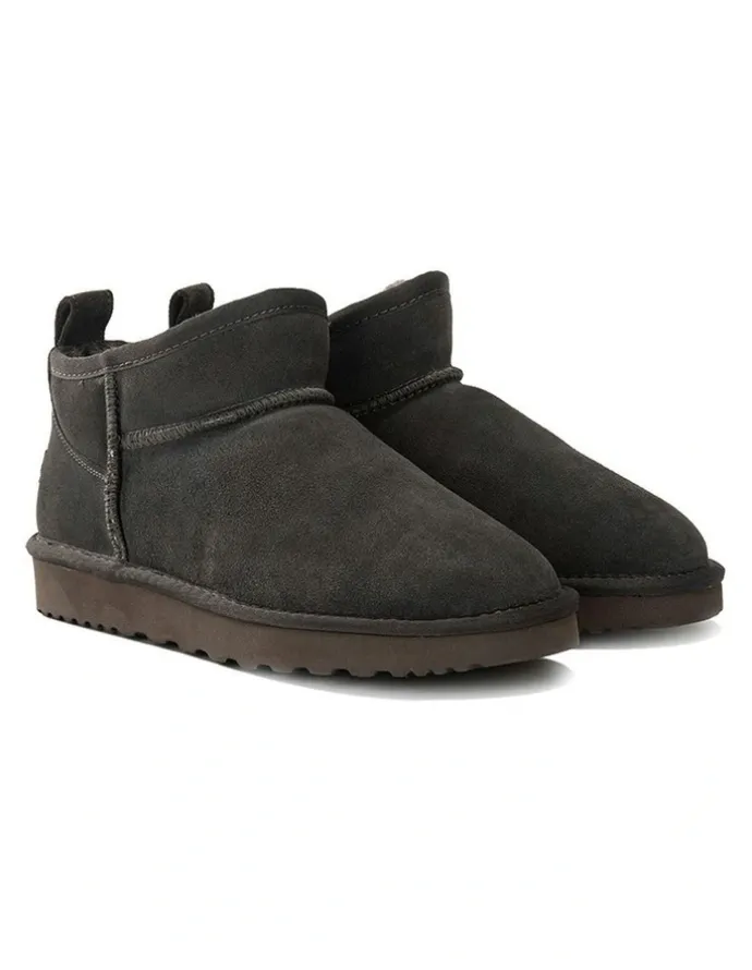 Aus Wooli Ugg Airlie Ultra Mini Boots in Grey