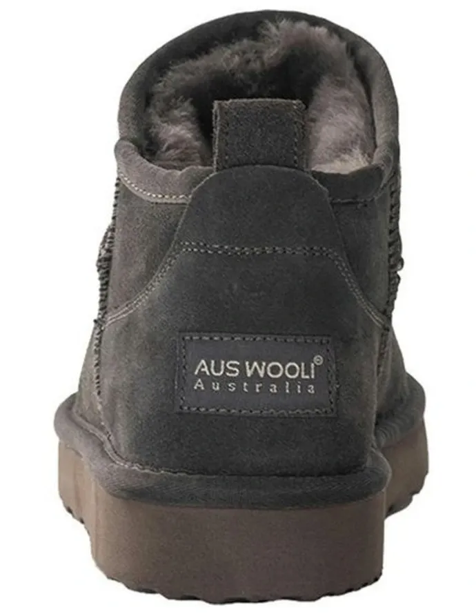 Aus Wooli Ugg Airlie Ultra Mini Boots in Grey