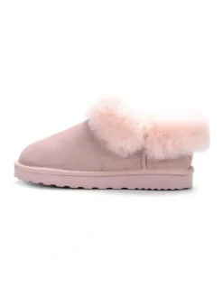 Aus Wooli Ugg Coogee Scuff Slippers in Pink