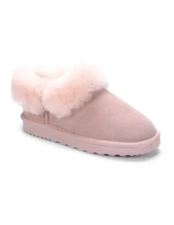 Aus Wooli Ugg Coogee Scuff Slippers in Pink