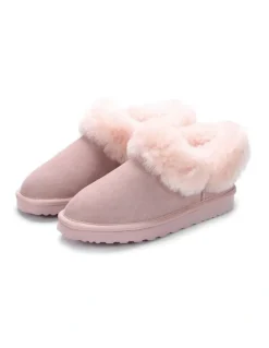 Aus Wooli Ugg Coogee Scuff Slippers in Pink