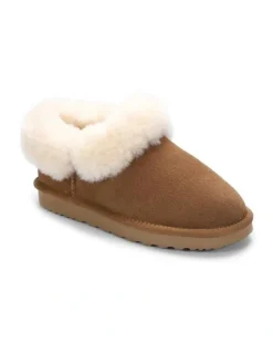 Aus Wooli Ugg Coogee Scuff Slippers in Brown
