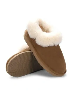 Aus Wooli Ugg Coogee Scuff Slippers in Brown
