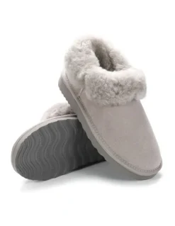 Aus Wooli Ugg Coogee Scuff Slippers in Grey