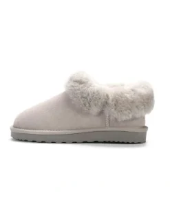 Aus Wooli Ugg Coogee Scuff Slippers in Grey