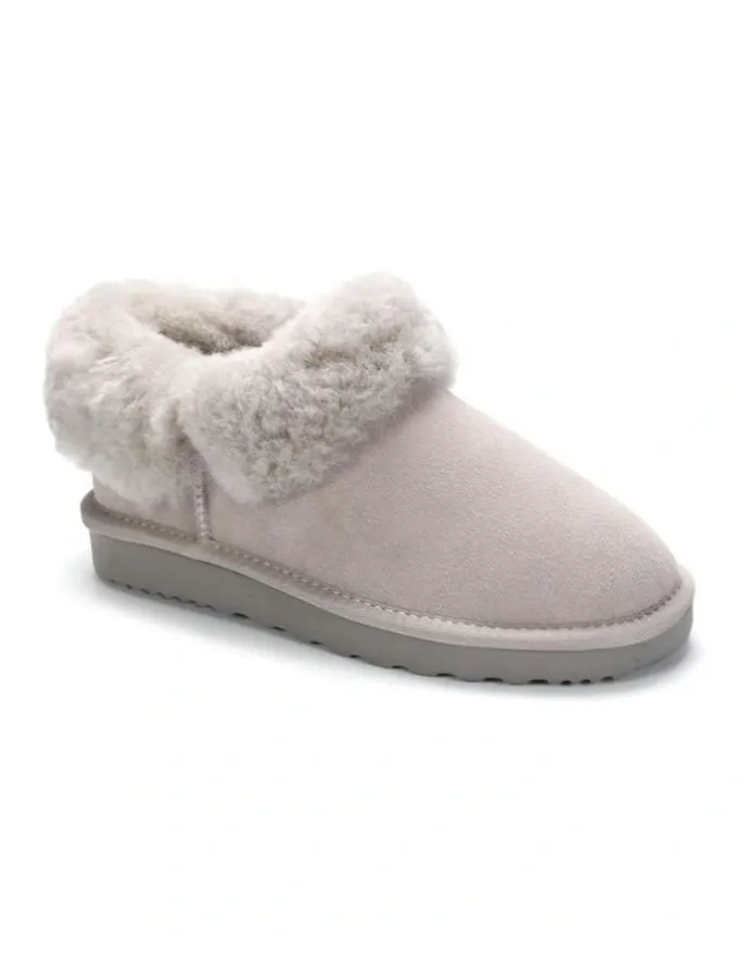 Aus Wooli Ugg Coogee Scuff Slippers in Grey