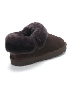 Aus Wooli Ugg Coogee Scuff Slippers in Brown