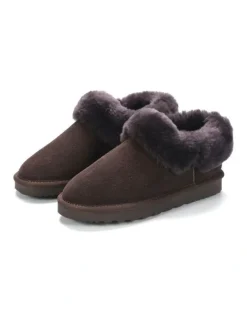 Aus Wooli Ugg Coogee Scuff Slippers in Brown