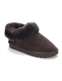 Aus Wooli Ugg Coogee Scuff Slippers in Brown