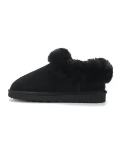 Aus Wooli Ugg Coogee Scuff Slippers in Black