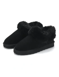 Aus Wooli Ugg Coogee Scuff Slippers in Black