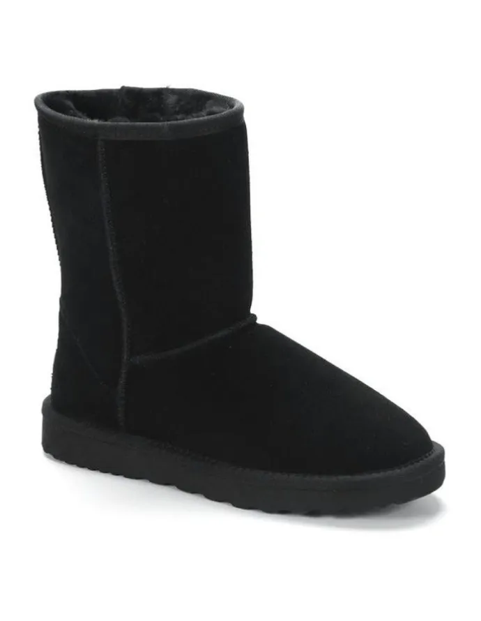 Aus Wooli Ugg Cronulla Mid Calf Boots in Black