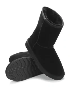 Aus Wooli Ugg Cronulla Mid Calf Boots in Black