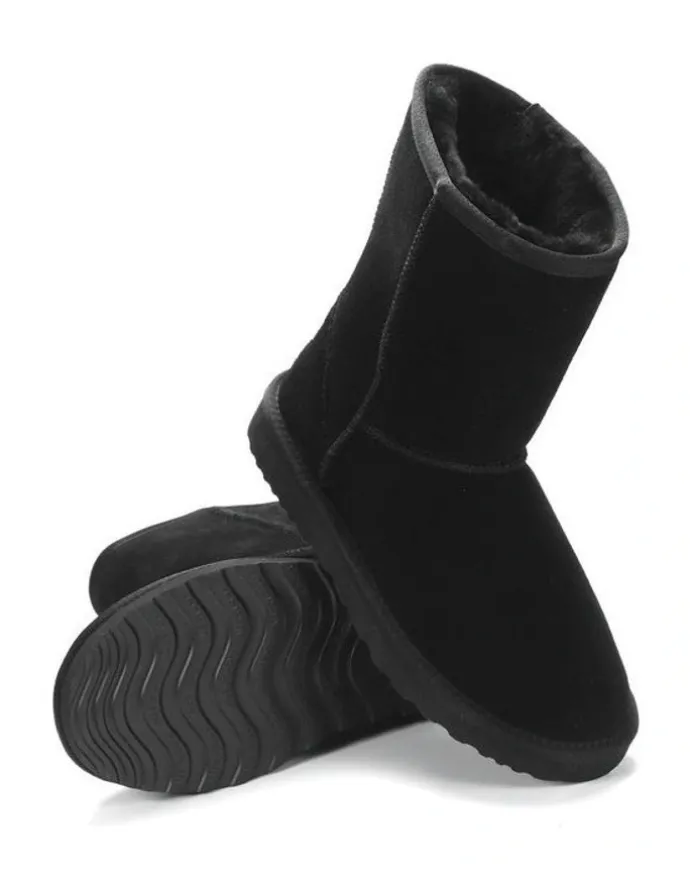Aus Wooli Ugg Cronulla Mid Calf Boots in Black