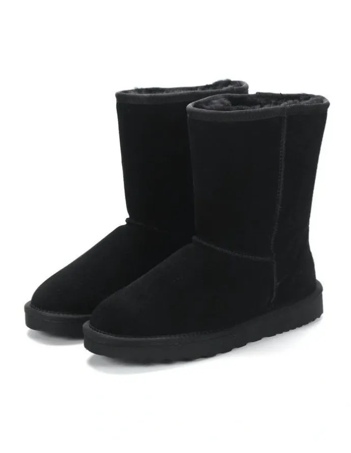 Aus Wooli Ugg Cronulla Mid Calf Boots in Black