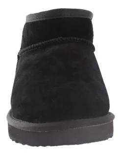 Aus Wooli Ugg Sheepsk Classic Ultra Mini UGG Boot in Black