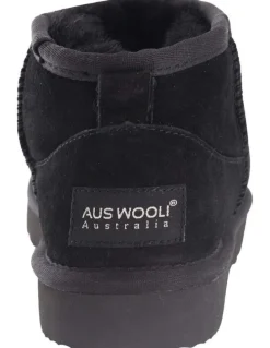 Aus Wooli Ugg Sheepsk Classic Ultra Mini UGG Boot in Black