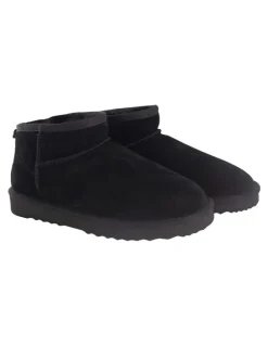 Aus Wooli Ugg Sheepsk Classic Ultra Mini UGG Boot in Black