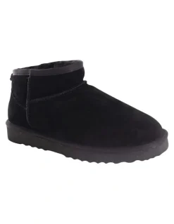 Aus Wooli Ugg Sheepsk Classic Ultra Mini UGG Boot in Black