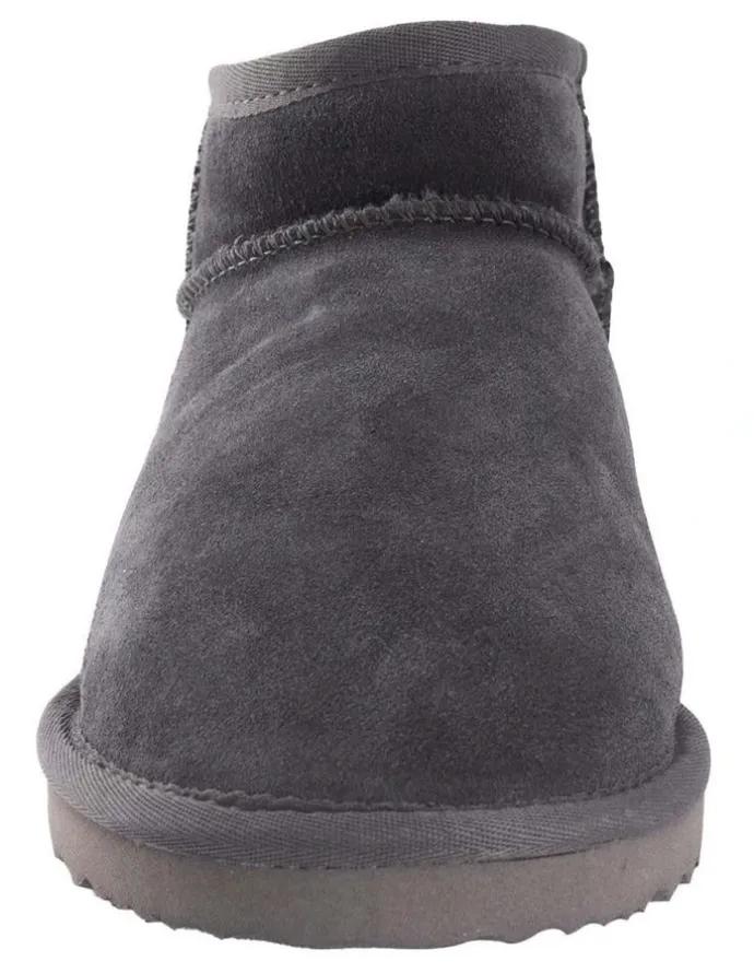 Aus Wooli Ugg Sheepsk Classic Ultra Mini UGG Boot in Grey