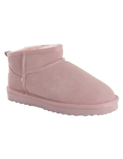 Aus Wooli Ugg Sheepsk Classic Ultra Mini UGG Boot in Pale Pk