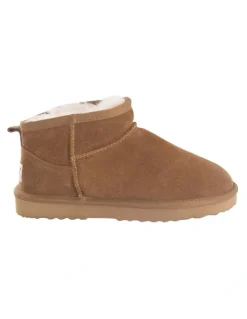 Aus Wooli Ugg Sheepsk Classic Ultra Mini UGG Boot in Tan