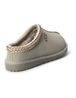Aus Wooli Ugg Sheepskin Ankle Braid Croydon Slippers in Grey