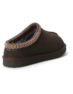 Aus Wooli Ugg Sheepskin Ankle Braid Croydon Slippers in Brown