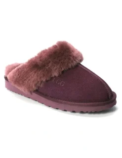 Aus Wooli Ugg Sheepskin Wool Sydney Slippers in Purple