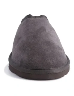 Aus Wooli Ugg Sheepskin Wool Manly Slippers in Grey