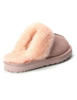 Aus Wooli Ugg Sheepskin Wool Sydney Slippers in Pink