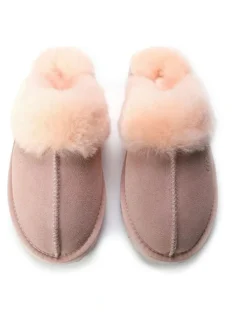 Aus Wooli Ugg Sheepskin Wool Sydney Slippers in Pink