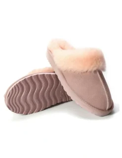 Aus Wooli Ugg Sheepskin Wool Sydney Slippers in Pink