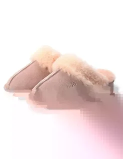Aus Wooli Ugg Sheepskin Wool Sydney Slippers in Pink