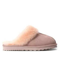 Aus Wooli Ugg Sheepskin Wool Sydney Slippers in Pink