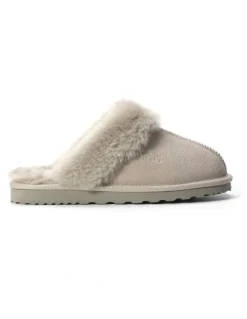 Aus Wooli Ugg Sheepskin Wool Sydney Slippers in Grey